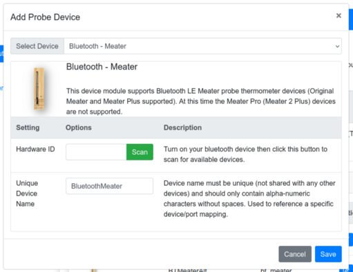 Wizard Probe Bluetooth Scan